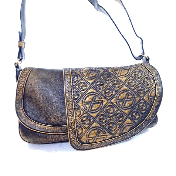 Francesco Biasia Purse Leather Antique Vintage Bag